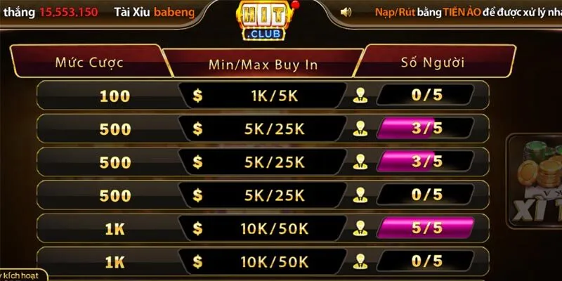 Hướng dẫn tham gia game bài Xì Tố tại Hitclub