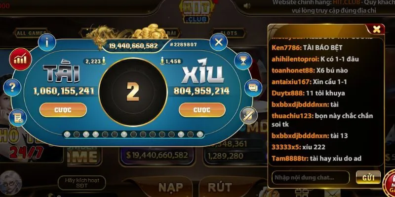 Tài Xỉu là một trong những sảnh game tiêu biểu được nhiều game thủ yêu thích